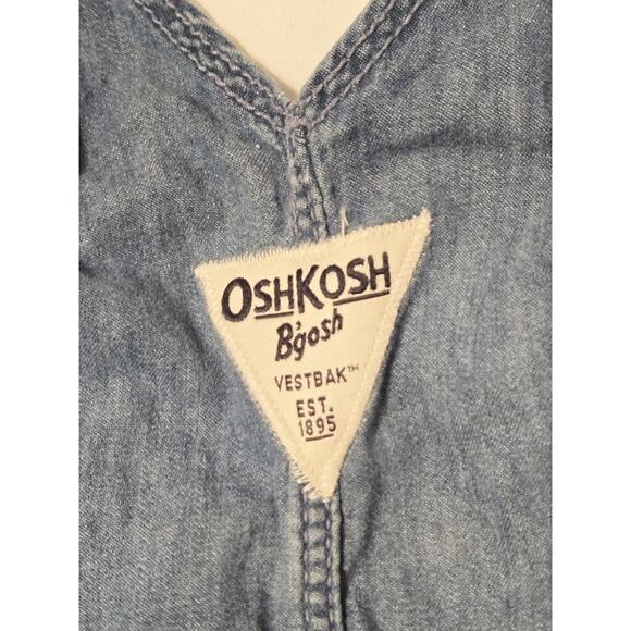 Osh Kosh Denim PINK Tulle Skirt Overalls Denim Dress Toddler 4t Cotton Fairy - Picture 4 of 6